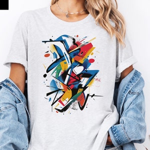 Street Style Graffiti Shirt, Streetwear Shirt, Urban Chic Shirt, Vibrant Urban Street Art Shirt