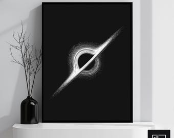 Black Hole Poster, Interstellar Gargantua Wall art