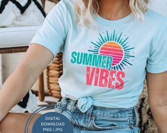 Beunruhigte Neon Retro Sommer Vibes Png, Hallo Sommer Png, Sommerzeit Png Sommerurlaub Png, Retro Sommer Ästhetik Sommer Strand Babe Png