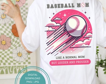 Retro Varsity Baseball Mom Png, Baseball Mama, laute und stolze Baseball Mom Sublimation Design Downloads, Baseball Mom Png, Baseball Clipart