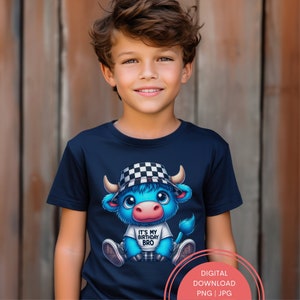 Highland Cow Clipart Cow Design, Highland Cow Art, Coquette Png, Highland Cow Png, Bruh It's My Birthday Bro Birthday Boy Shirt Toddler Png