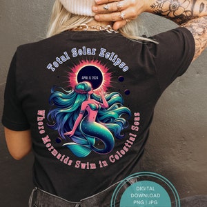 Total Solar Eclipse April 8th 2024, Solar Eclipse Vibes, Total Eclipse Png, Solar Eclipse Png, America Totality Eclipse, Mermaid Sublimation