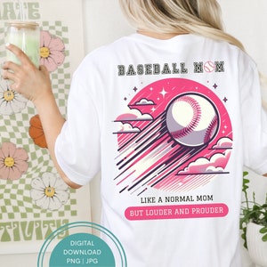 Retro Varsity Baseball Mom Png, Baseball Mama, Loud and Proud Baseball Mom Sublimation Design Downloads, Baseball Mom Png, Baseball Clipart