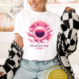 Total Solar Eclipse April 8th 2024, Total Eclipse Png, Solar Eclipse Png, Sublimation Design, Digital Download
