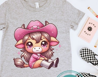 Highland Cowgirl, Pink Highland Cow, Sublimation Mug, Highland Cow Shirt Design, Highland Cow Clipart, Cowgirl Clip Art, Sublimation Design