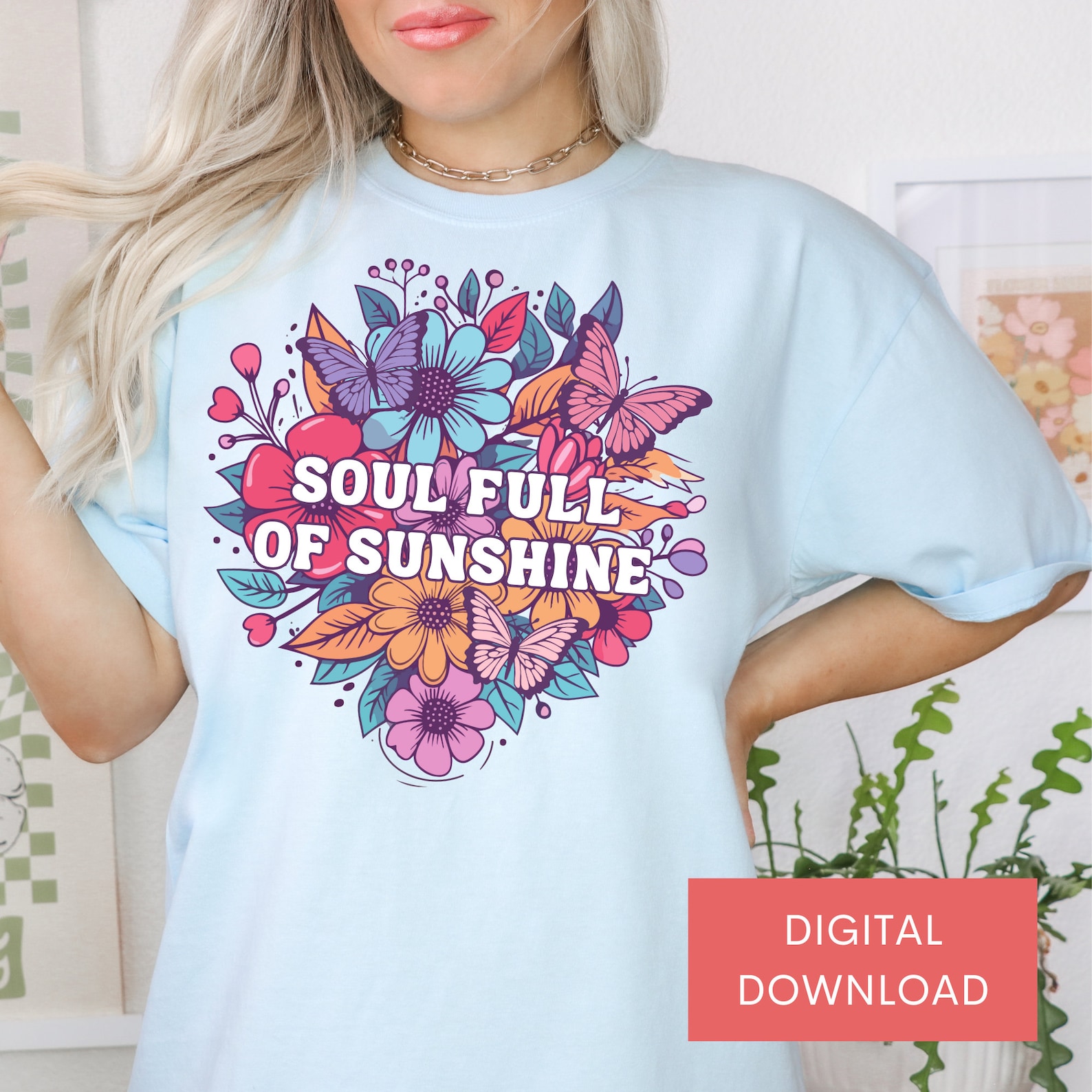 Soul Full of Sunshine Png, Floral Bouquet Png, Floral Sublimation ...