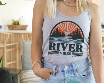 Distressed Retro River Vibes Png, River Life Png, Summer Holiday Png, Retro Summer Aesthetic, Retro River Sublimation Design, Summer Vibes