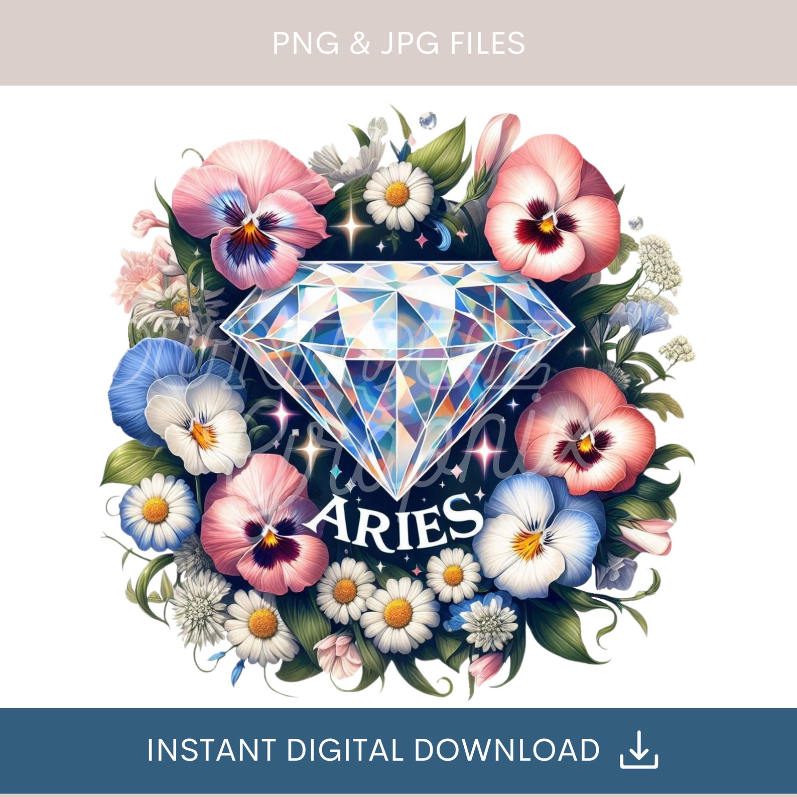 Daisy Birth Flower Png, April Birth Flower, Birth Flower Png, Birth Flower Clipart, Aries Zodiac