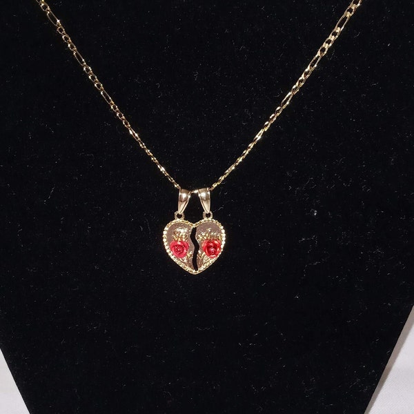 Corazon, Medalla de Corazon, San Valentin, Oro laminado, Medalla de Corazon oro laminado, Heart necklace, Laminated gold, Plated heart gold