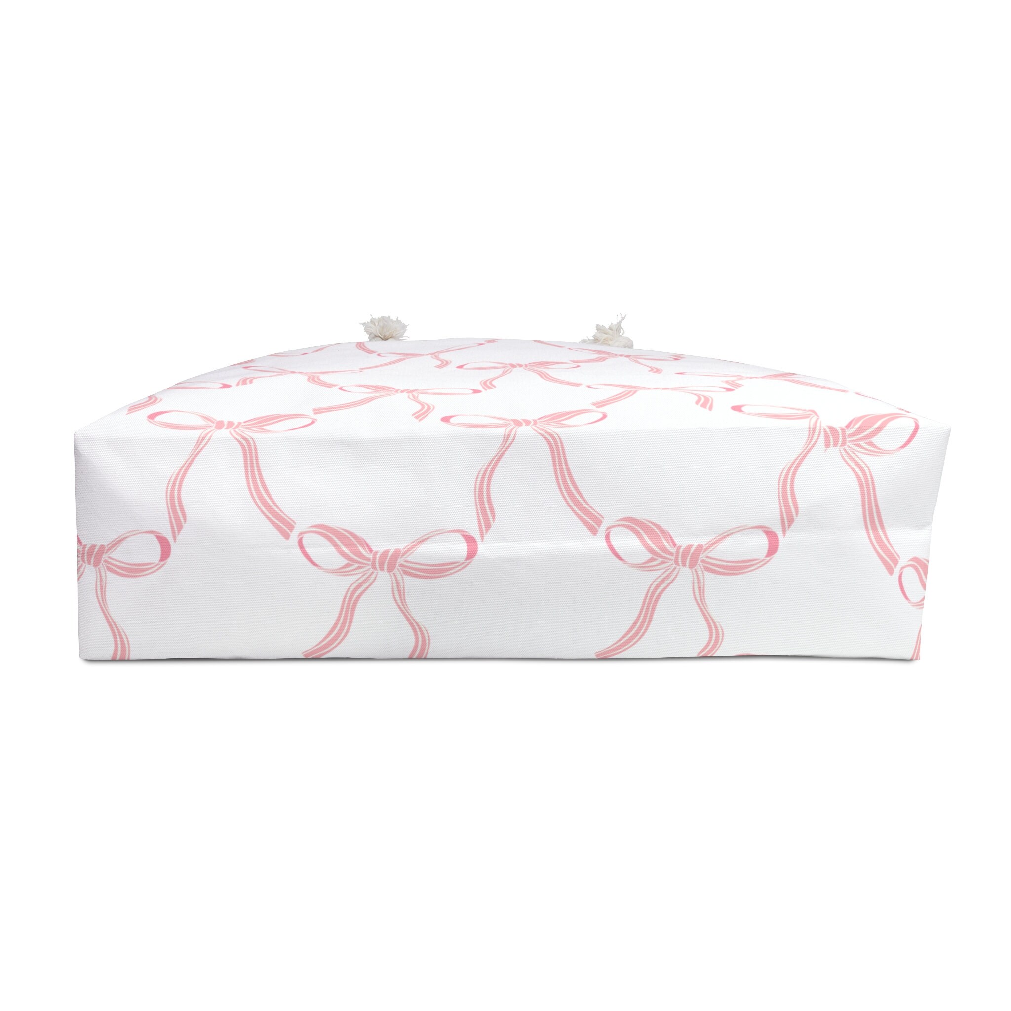 Chic Coquette Pink Bow Weekender Bag, Feminine Travel Tote, Spacious