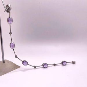 14kW gold amethyst diamond bracelet
