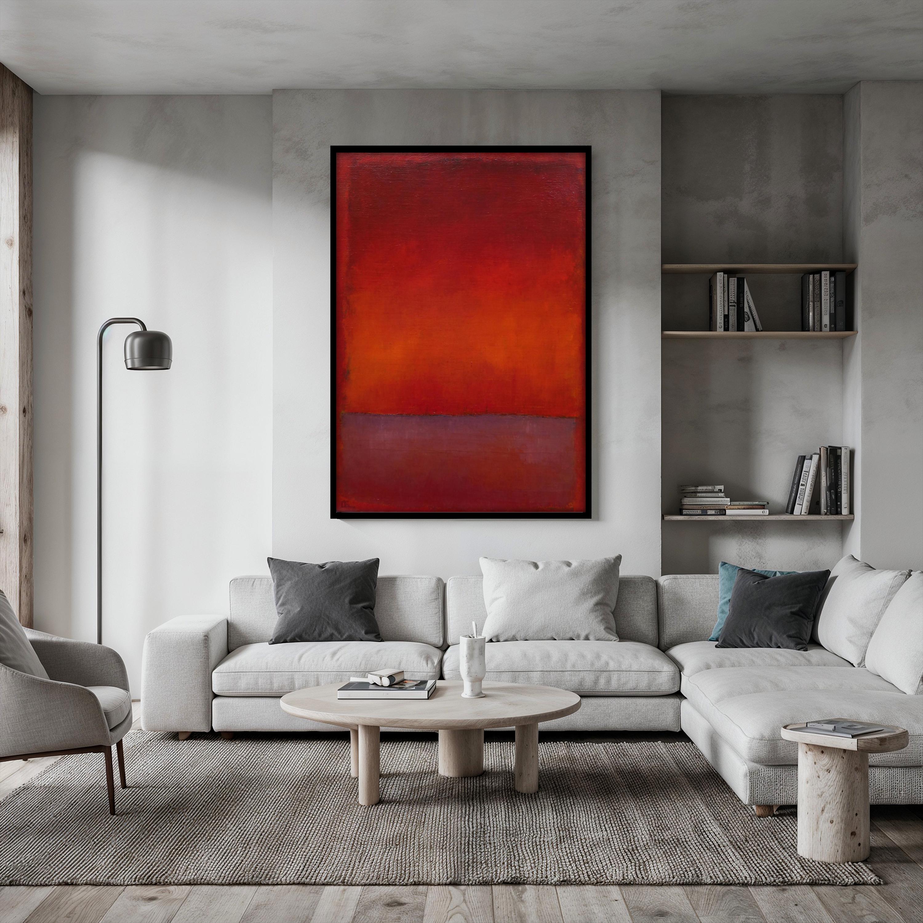 Mark Rothko Red Abstract Canvas Painting - Rothko Art Print, Modern ...