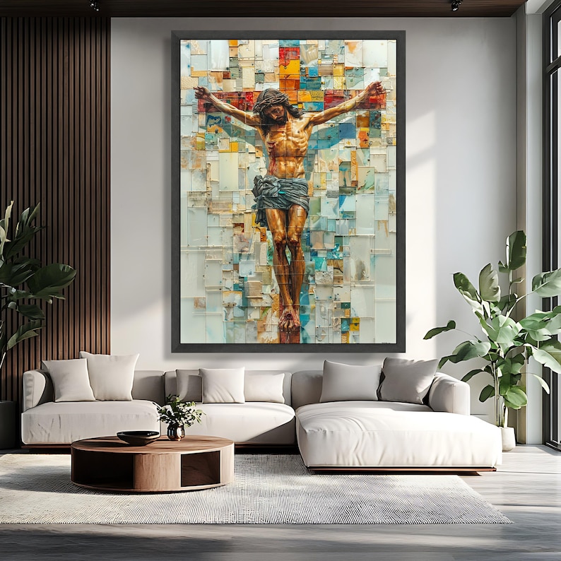 Crucifixion of Jesus Christ Canvas Wall Art, Religious Christian Canvas ...