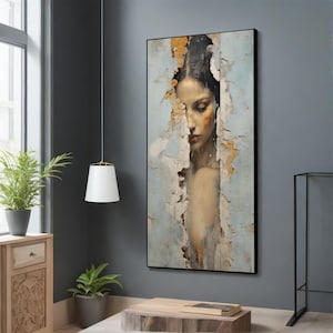 Beautiful Woman Canvas Painting - Elegant Modern Wall Decor, Feminine Art for Stylish Home, Unique Gift Idea