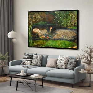Canvas Painting "Ophelia" by Millais, Classic Millais Wall Art Print, Framed Wall Art Print for Home Decor, Artistic Gift Idea