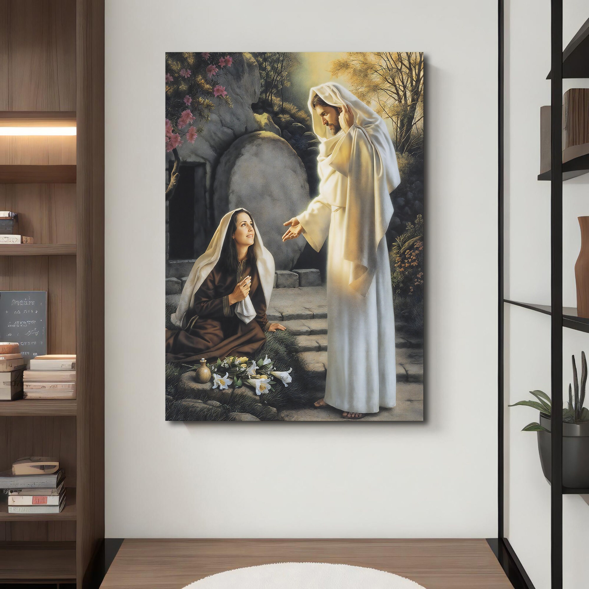 Mary Magdalene and Jesus Canvas Painting, Divine Love Wall Art ...