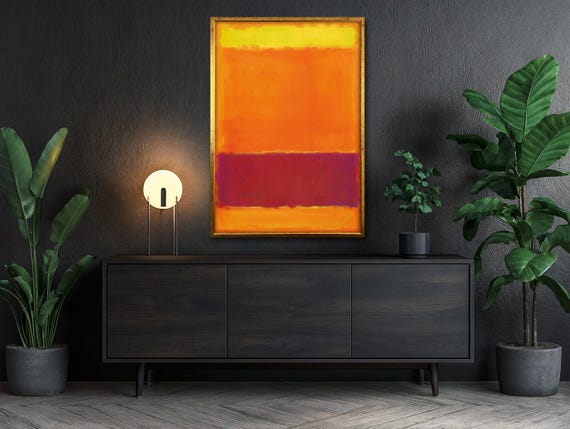 Mark Rothko Orange and Red Canvas Painting - Famous Art Print