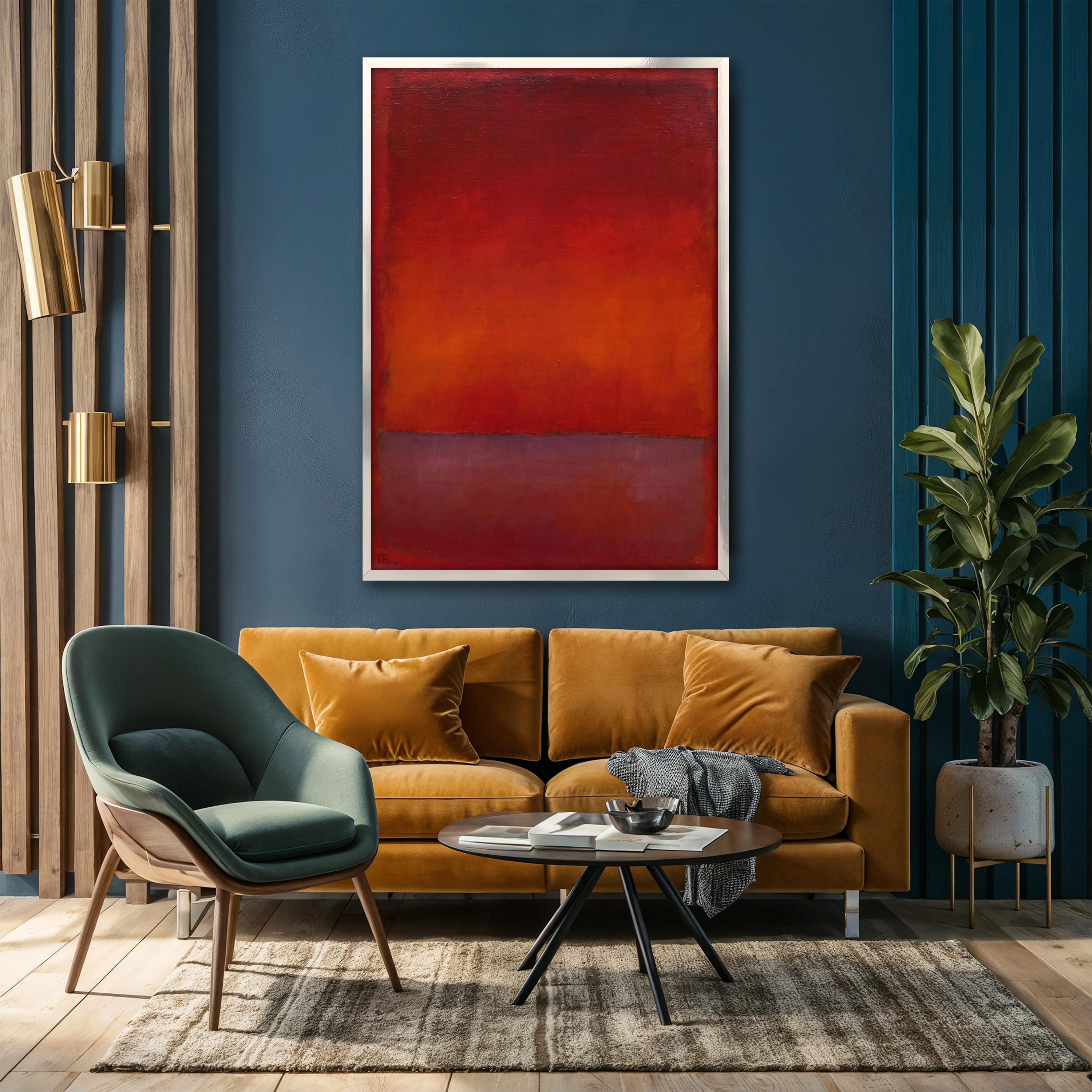 Mark Rothko Red Abstract Canvas Painting - Rothko Art Print, Modern ...