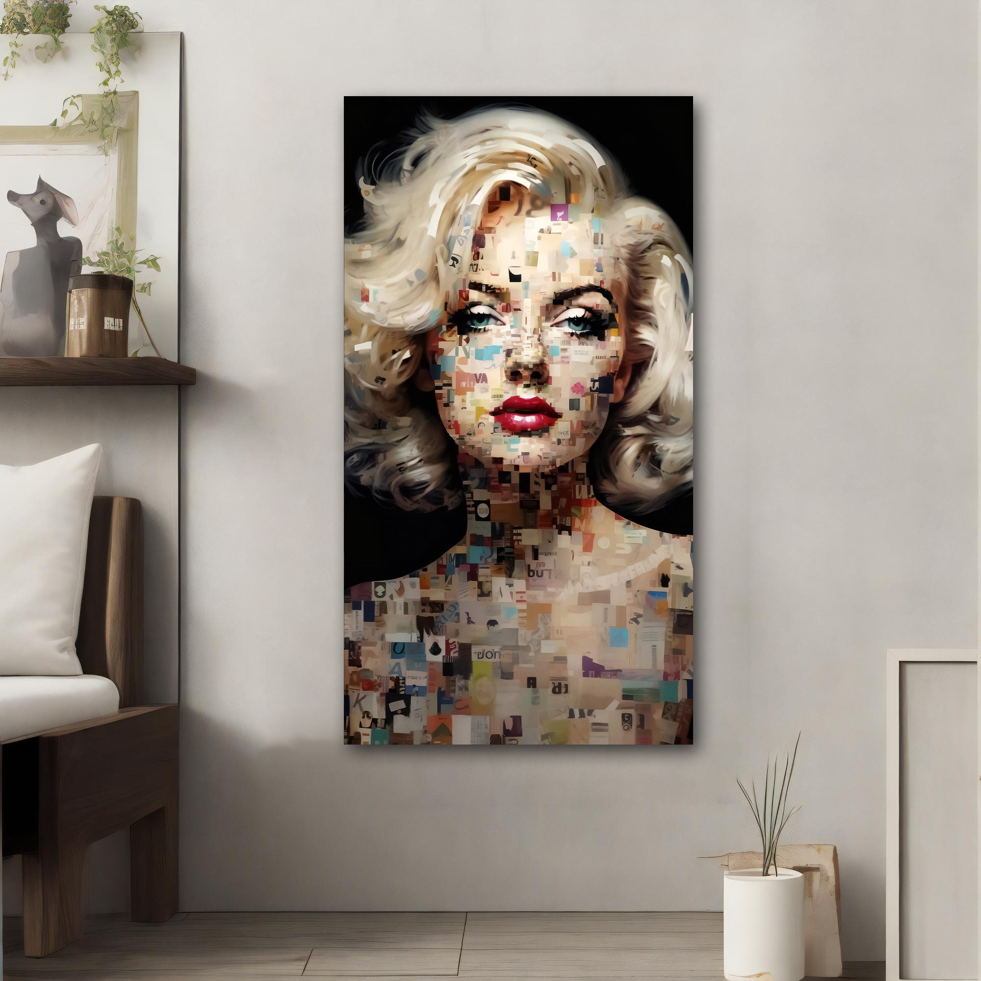 Marilyn Monroe Canvas Painting - Vintage Hollywood Wall Art - Iconic ...