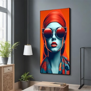 Ethnic Woman Canvas Painting - Vibrant Cultural Wall Art for Home Decor, Perfect Unique Gift