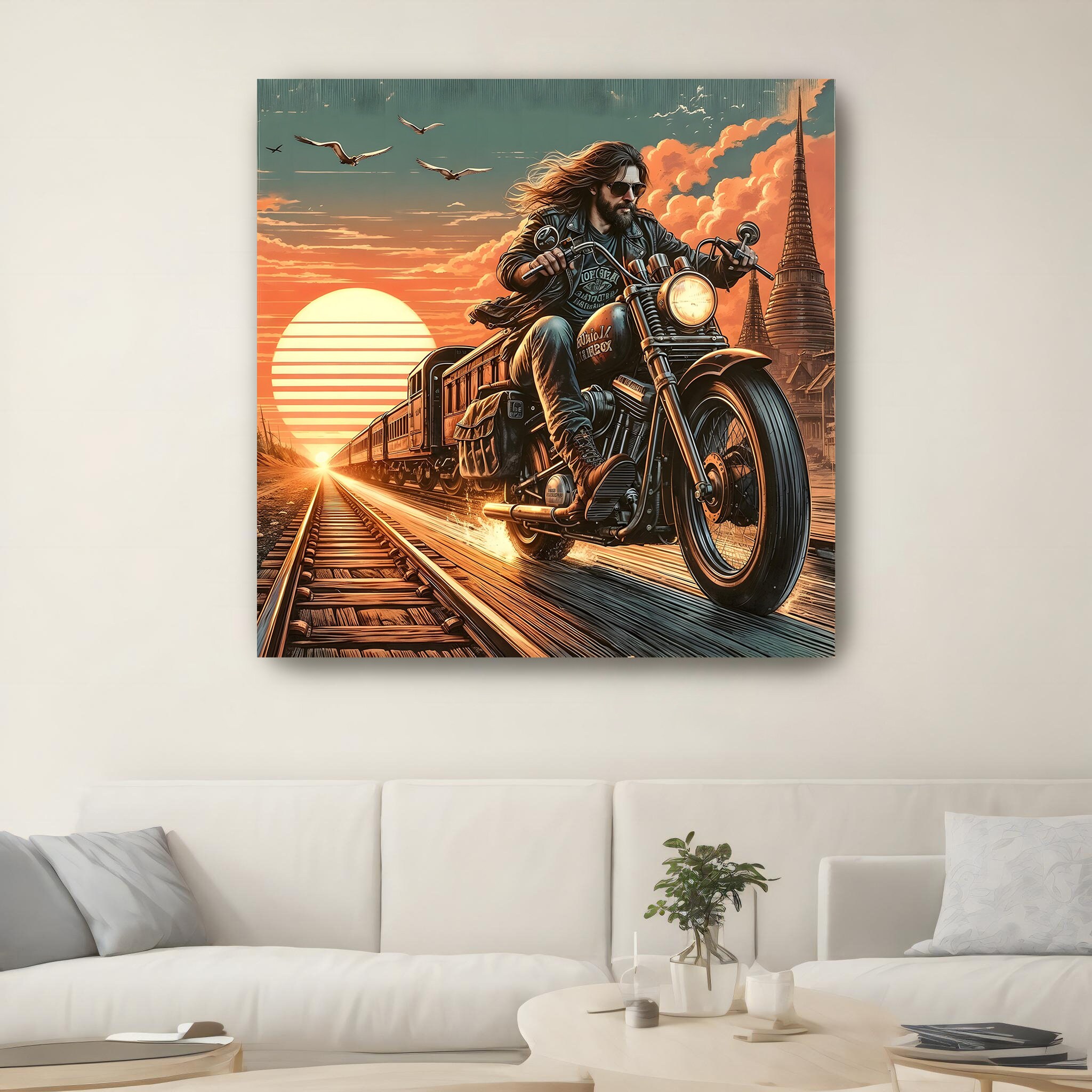 Harley davidson canvas art hotsell