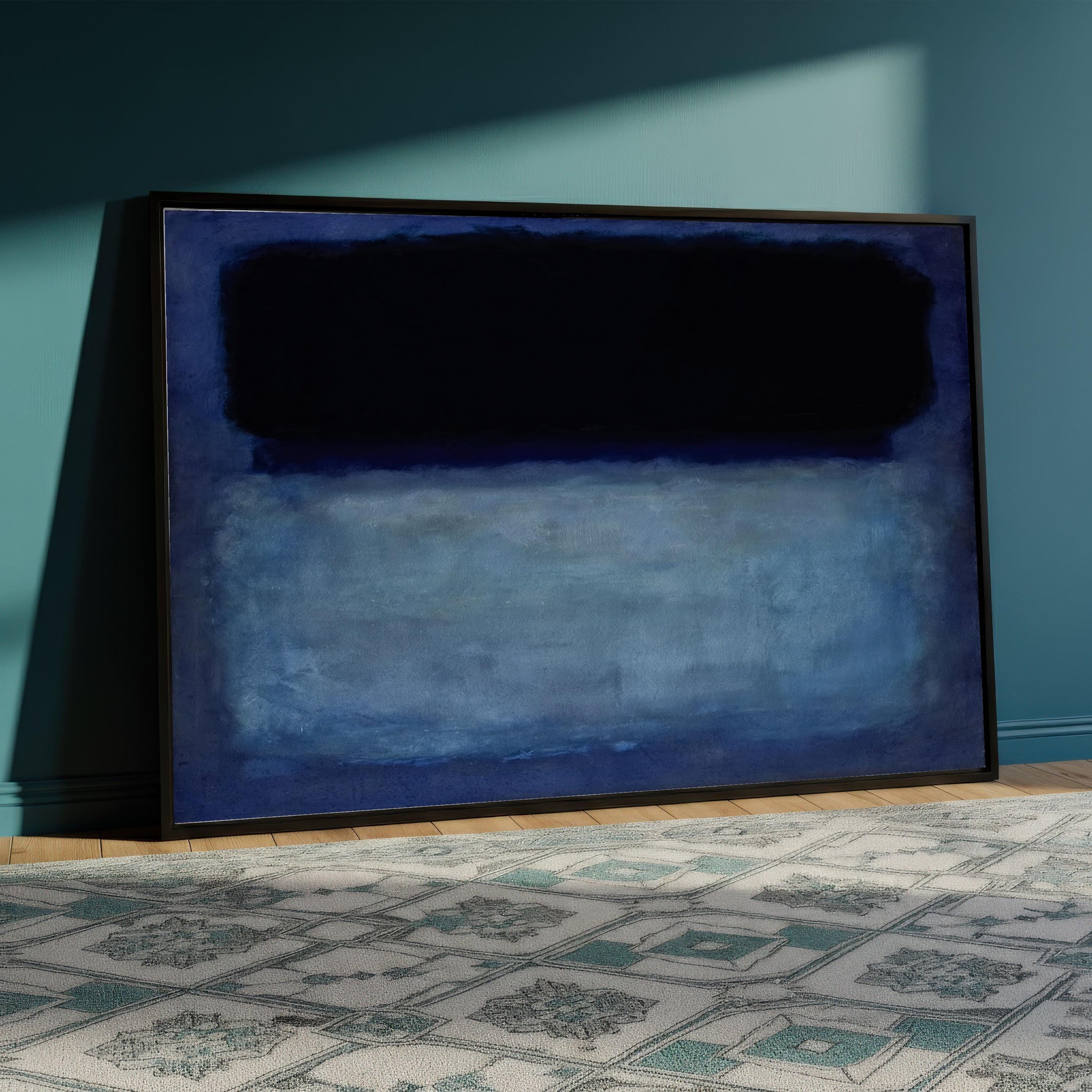 Mark Rothko Deep Color Fields Mark Rothko Style Art Print, Deep Blue Abstract Canvas Painting With ...