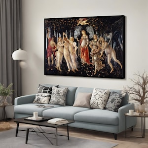 Sandro Botticelli Art Canvas - Primavera Wall Painting, Primavera Sandro Botticelli Artwork, Sandro Botticelli Art, Housewarming Gift Idea