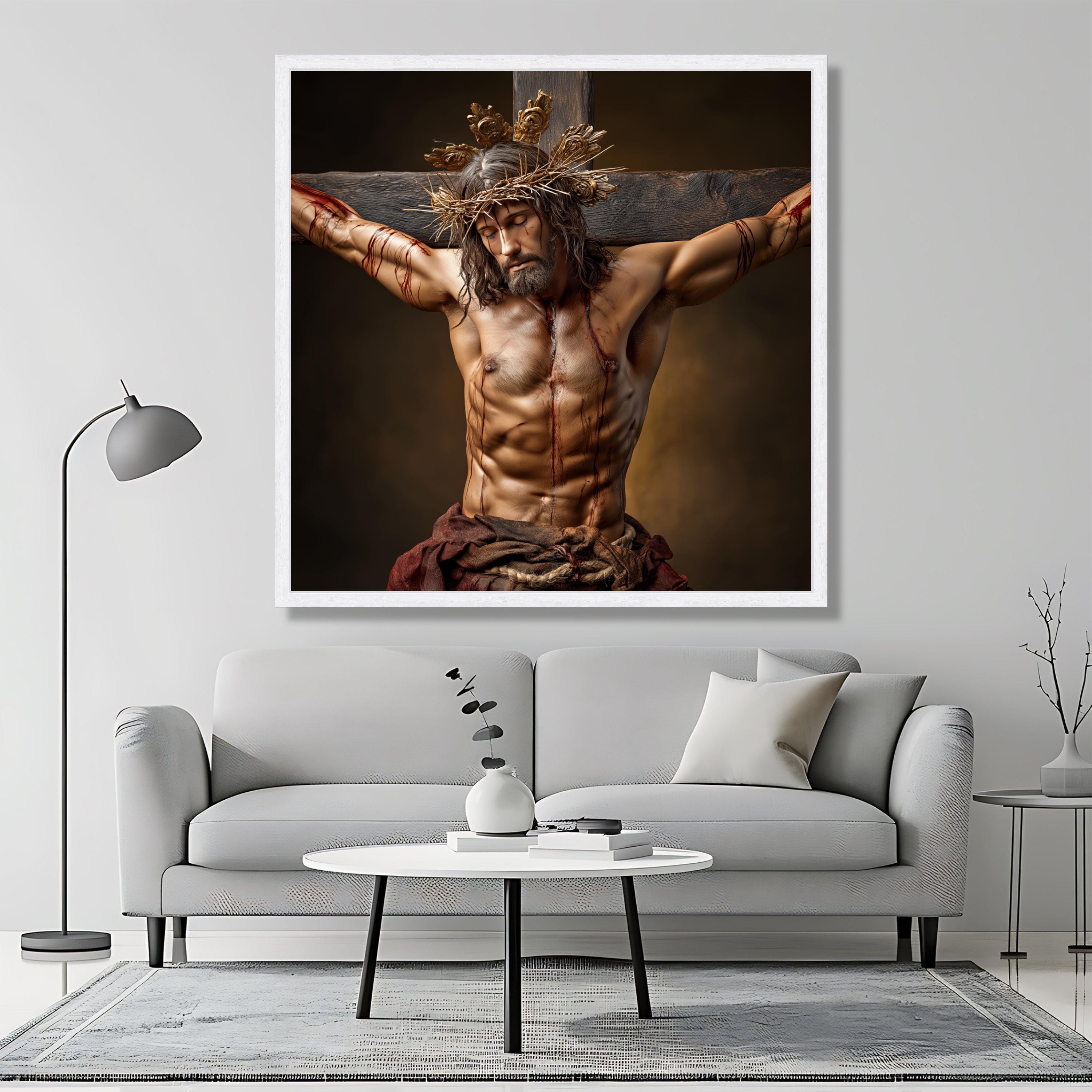 Jesus Christ Crucifixion Canvas Art, Sacred Religious Wall Art ...