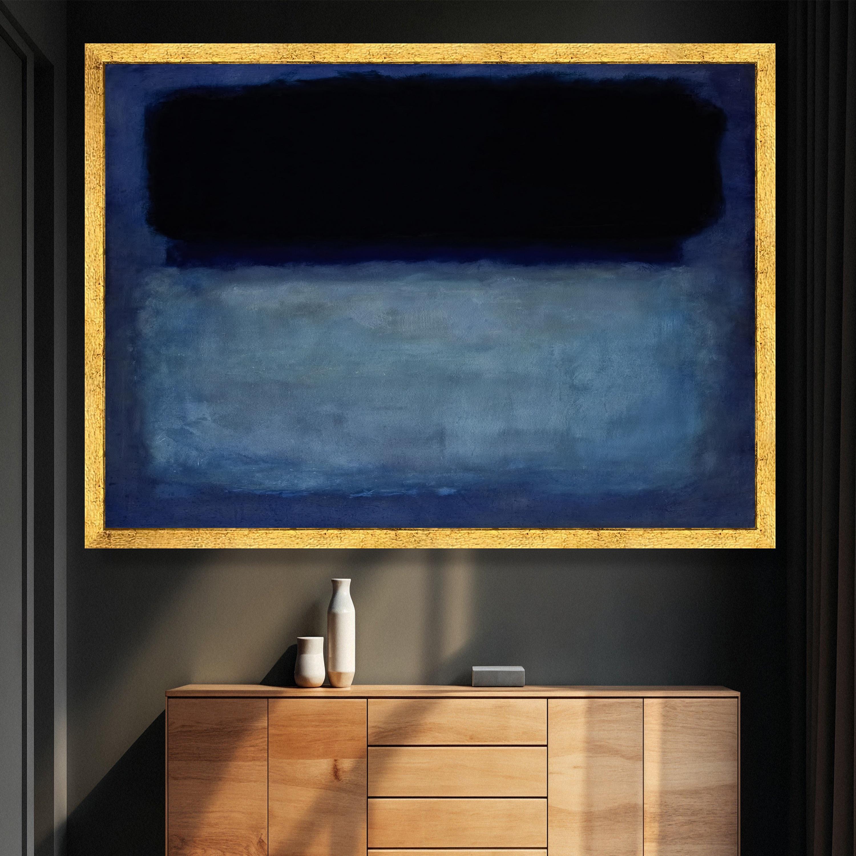 Mark Rothko Deep Color Fields Mark Rothko Style Art Print, Deep Blue Abstract Canvas Painting With ...