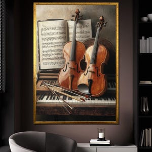 Violin and Piano Wall Art - Etsy