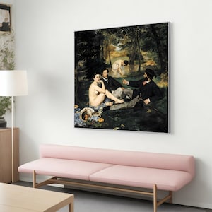 Le Déjeuner sur l'herbe Canvas Painting - Timeless Manet Wall Art, Sophisticated Living Room Decor, Unique Artistic Gift