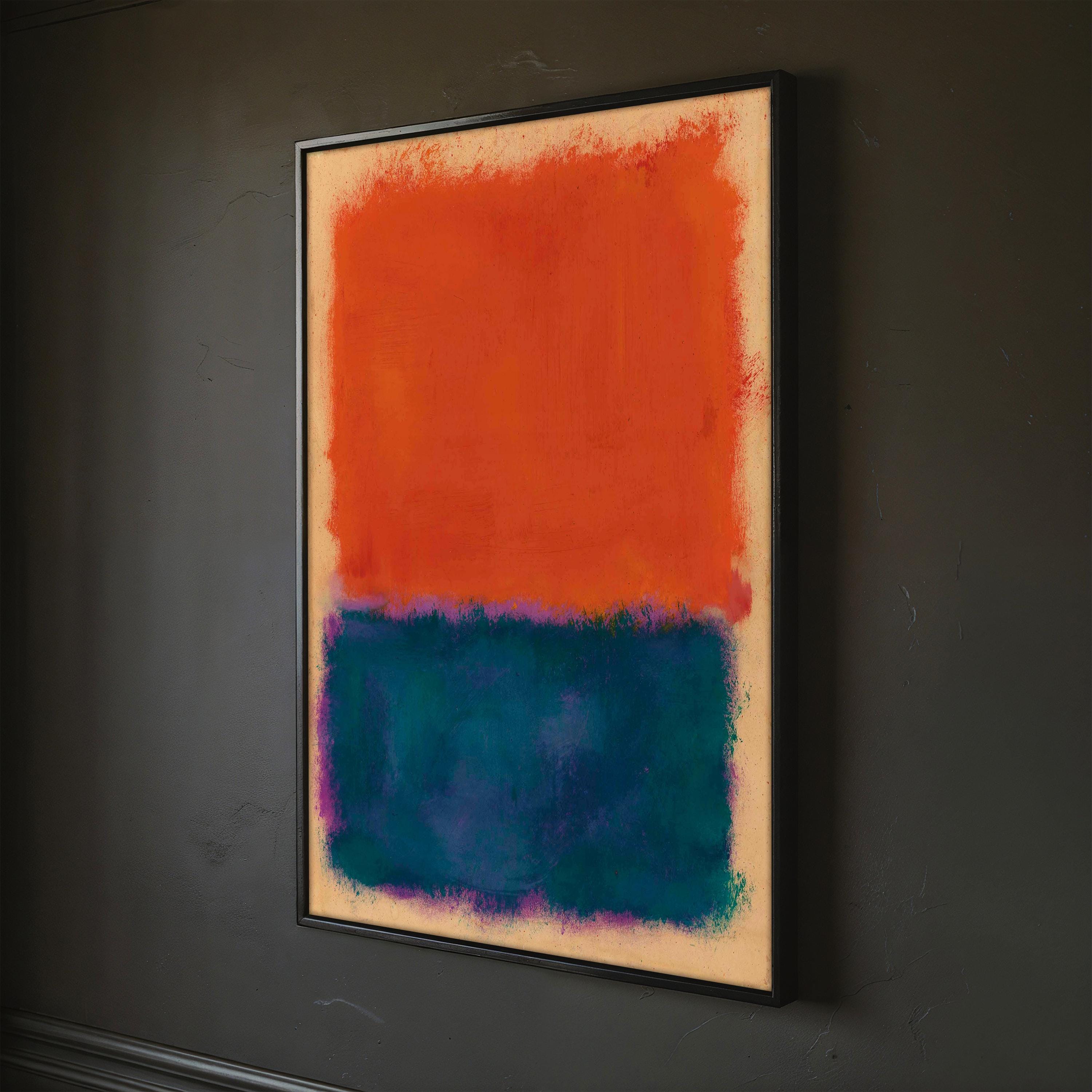 Mark Rothko Orange and Blue Art Canvas Painting, Expressionism