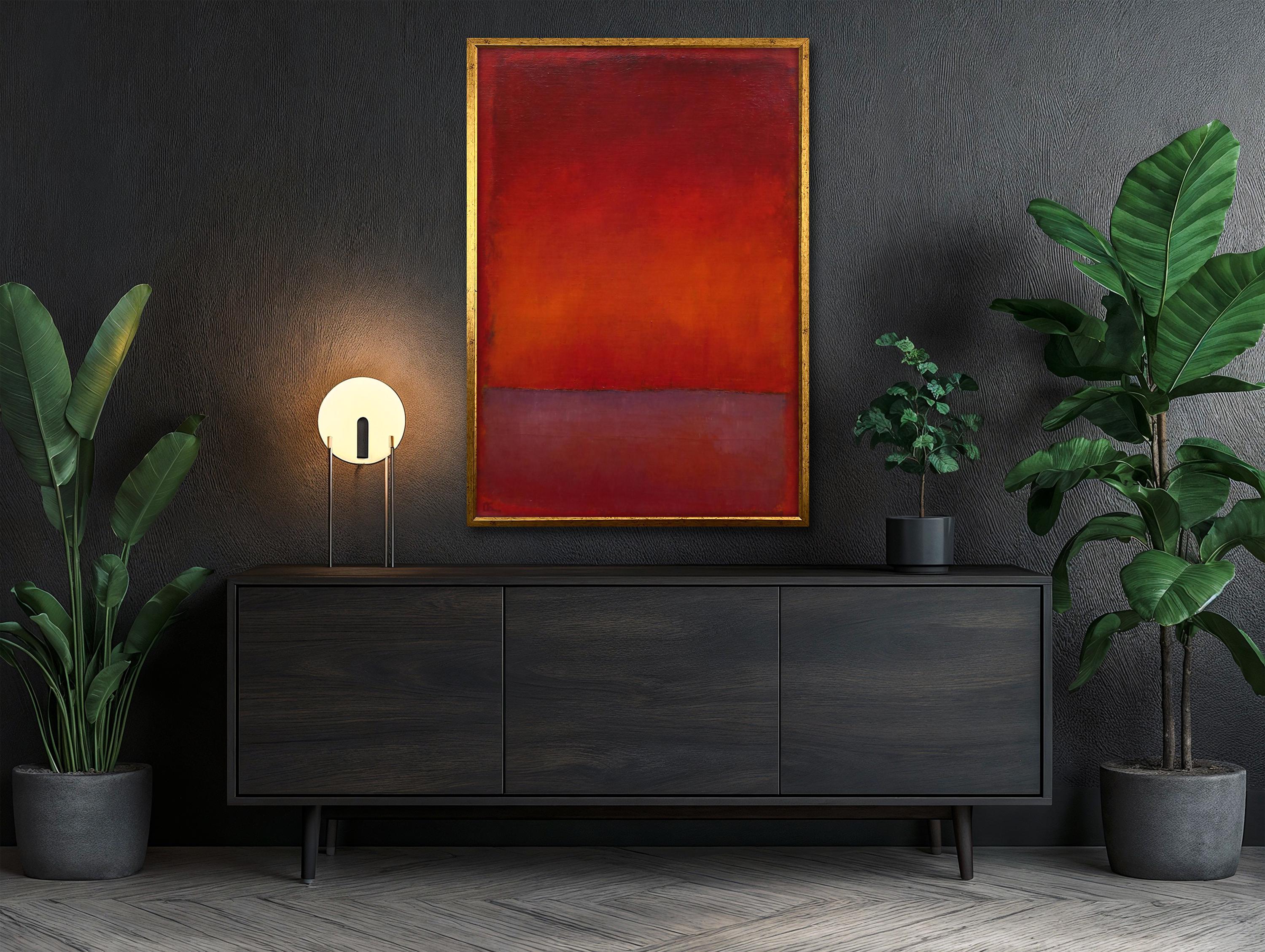 Mark Rothko Red Abstract Canvas Painting - Rothko Art Print, Modern ...