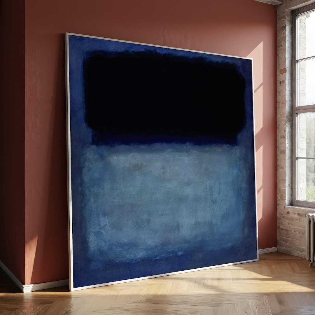 Mark Rothko Deep Color Fields Mark Rothko Deep Blue Abstract Canvas Painting, Modern Color Field Wall ...