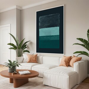 Black and Blue Mark Rothko Canvas Painting, Rothko Wall Art, Modern Home Decor, Mark Rothko Painting, Ready To Hang, Unique Artistic Gift