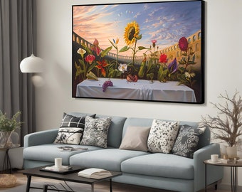 Vincent van Gogh Last Supper Canvas Painting - Surreal Wall Art for Home Decor, Unique Gift for Art Lovers