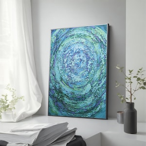 Modular Blue Roses Canvas Painting - Elegant Abstract Wall Decor for Home, Floral Artwork Gift