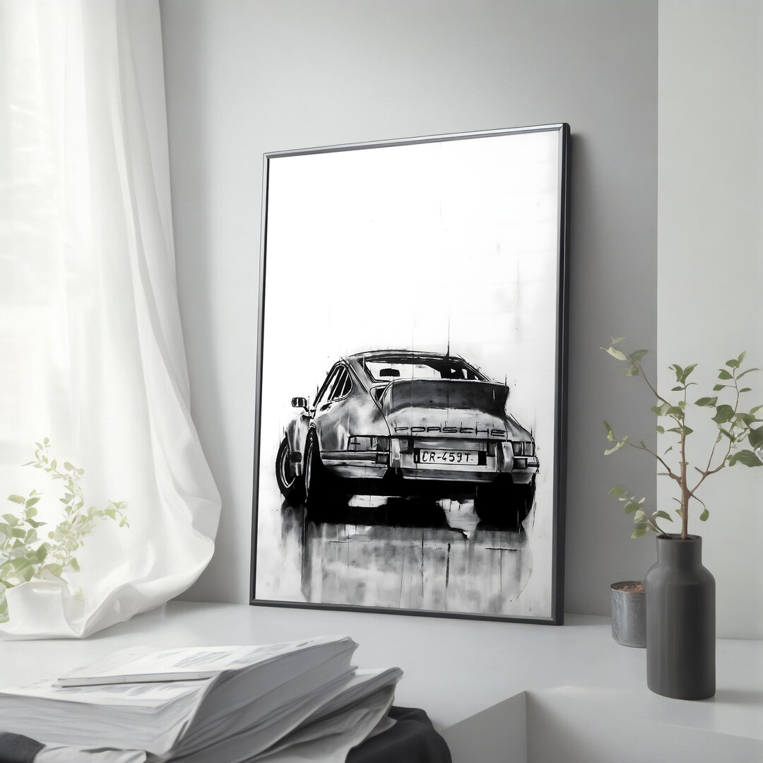 1970-s-legendary-porsche-911-turbo-canvas-painting-vintage-car-poster