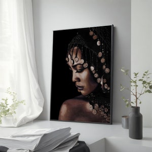 Hijab Woman Canvas Painting - Elegant Cultural Woman Art for Ethnic Wall Decor, Perfect as a Culturally-Inspired Gift