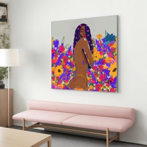 Sensual Woman Canvas Painting - Evocative Naked Female Art for Home Decor, Perfect Gift for Art Lovers