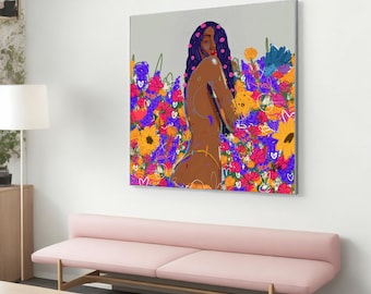 Sinnliches Frauen-Leinwandgemälde – stimmungsvolle nackte weibliche Kunst für die Inneneinrichtung, perfektes Geschenk für Kunstliebhaber