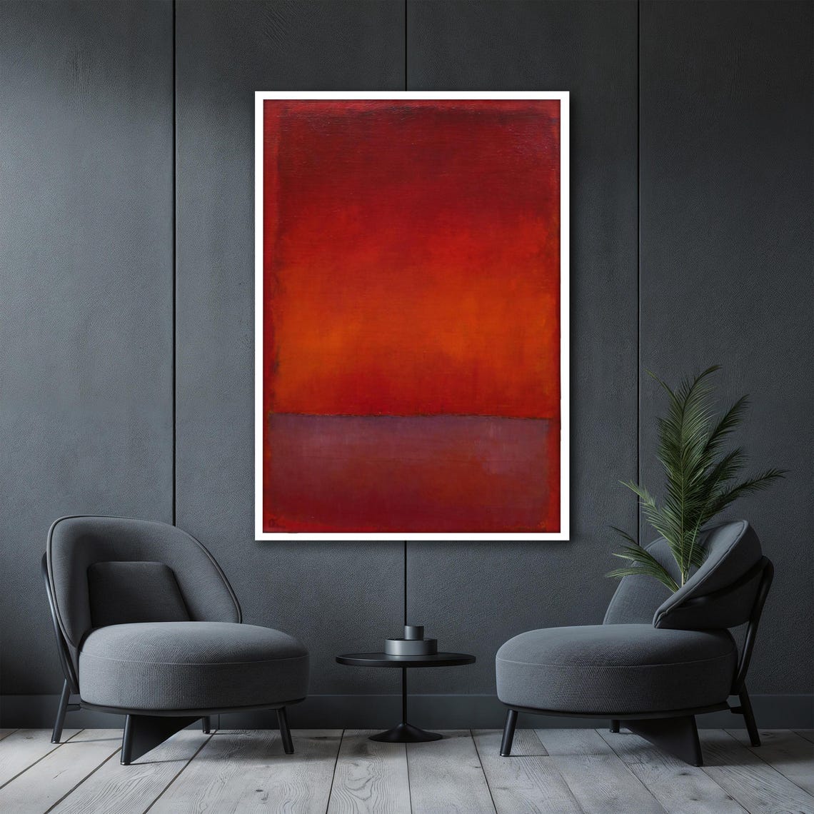 Mark Rothko Red Abstract Canvas Painting - Rothko Art Print, Modern ...