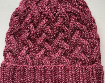 braided cable beanie