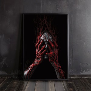 devil print | demon poster, horror art, occult prints, creepy poster, gothic home decor, gothic wall art, satan, pagan, dark academia, scary