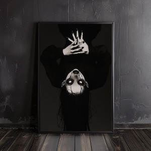 creepy witch | occult poster, wiccan art, occult art prints, horror prints, witch art prints, creepy poster, witchcraft wall art, with decor