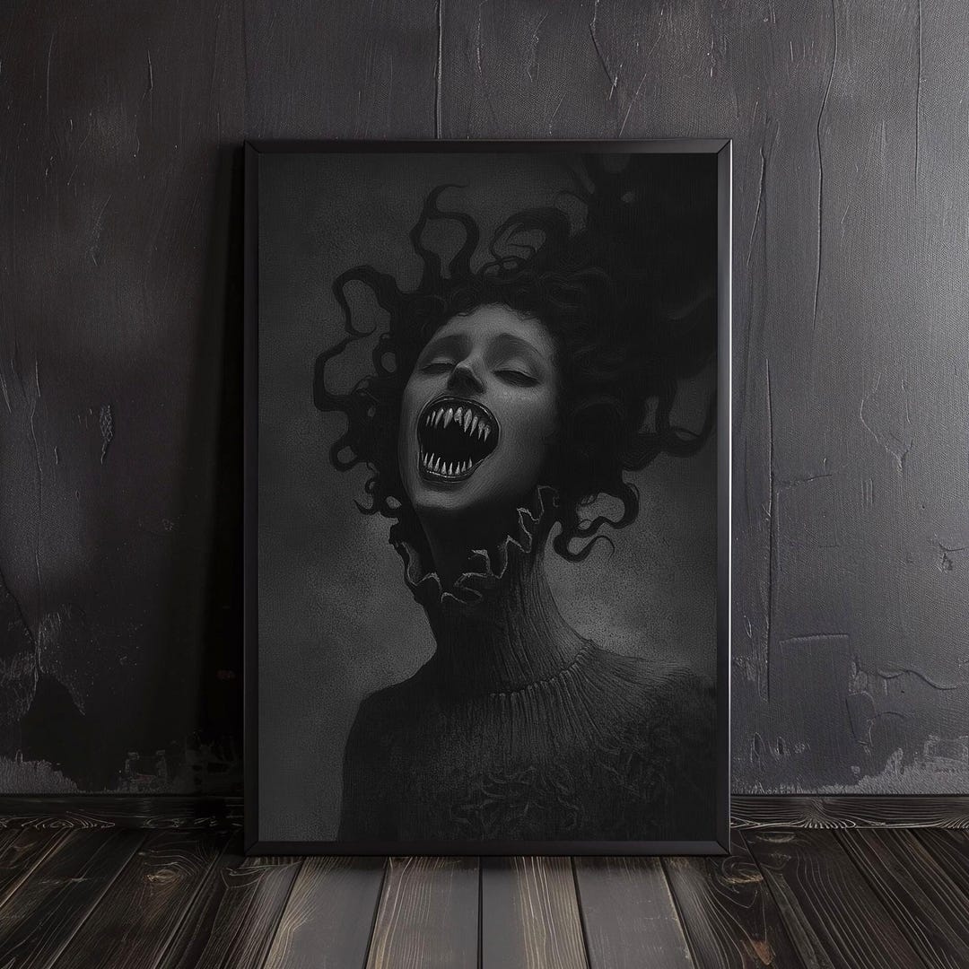 Autographed Gallery Canvas Giclee, Queen of Creepy, Domestic Shipping Included main image 1
