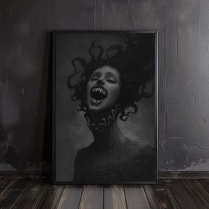 creepy lady | gothic wall arts, horror poster, creepy wall arts, horror print art, gothic art prints, horror decor, creepy art wall decor