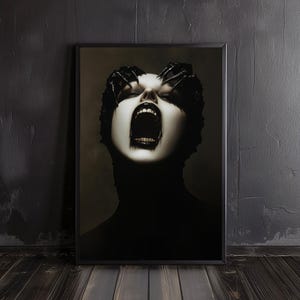 darkness inside | scary art prints, horror poster, creepy wall arts, horror prints, satanic art prints, creepy wall decor, horror wall arts