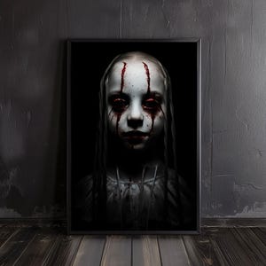 creepy doll | horror wall arts, creepy art prints, horror wall prints, creepy poster, gothic horror, spooky wall decor, horror poster prints