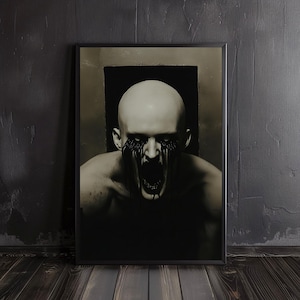 screaming horror | horror poster, creepy print, horror wall art, creepy wall art, horror prints, creepy art print, horror art, creepy poster